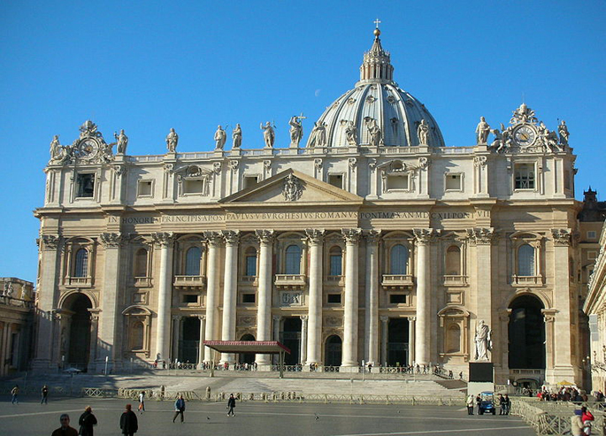 Fassade des Petersdomes von Carlo Maderno