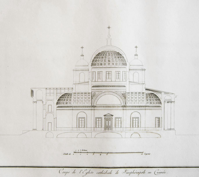 Luigi Rusca, Entwurf für eine Kathedrale in Simferopol, Krim