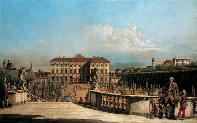 Gartenpalais Liechtenstein, Wien, Ölgemälde von Canaletto, 1759/60