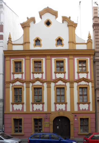 Bürgerhaus an der Sedláčkově Straße in Pilsen