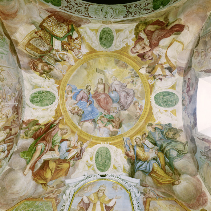 Deckenfresko, Pfarrkirche San Silvestro, Meride, CH