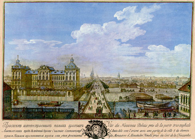 Veduta del Palazzo di Anichkov a S.Pietroburgo, 1753