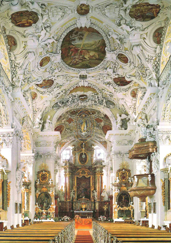 Chiesa del monastero di Speinshart con affreschi di Bartolomeo Lucchese e stucchi di Carlo Domenico Lucchese