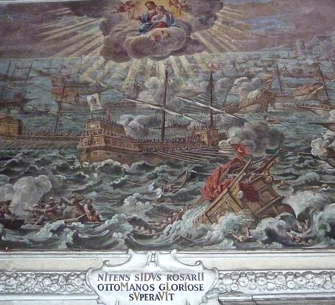 Carpoforo Tencalla, Die Seeschlacht von Lepanto