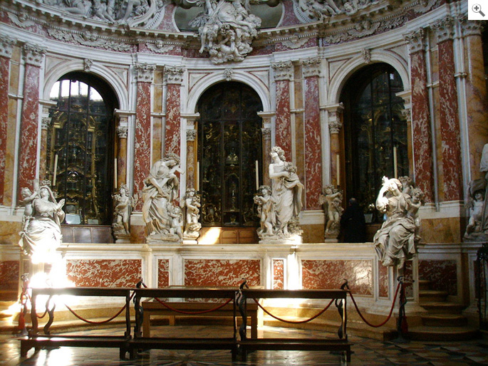 Giovanni Antonio und Pietro Roncaioli, Stuckfiguren in der Basilika des Hl. Antonius in Padua, Reliquienkapelle, um 1680