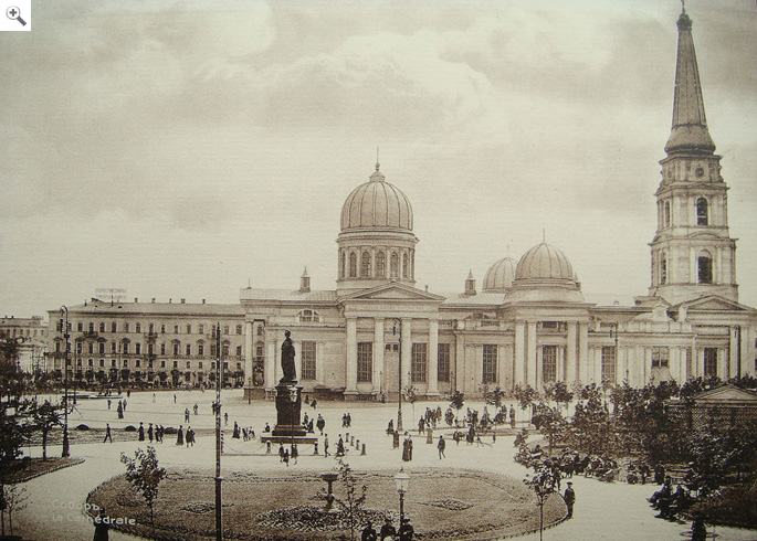 Die Verklärungskathedrale in Odessa um 1900